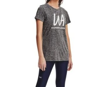 Under Armour Women's UA Tech T-Shirt, heathered black M